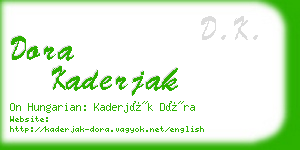 dora kaderjak business card